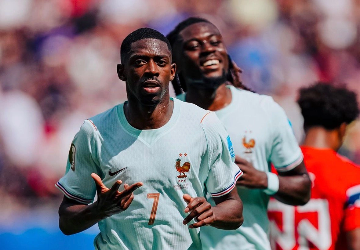França goleia Noruega com show de Dembélé e garante liderança do Grupo I