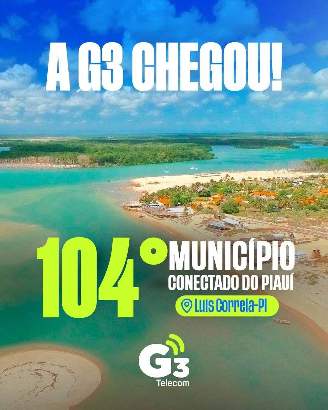 G3 chega a Luís Correia e amplia conectividade no litoral do Piauí