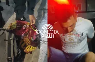 Homem é preso furtando fios de torre de telefonia em Teresina (Foto: Conecta Piauí)