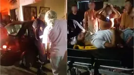 Homem fica ferido após carro colidir com outro veículo e invadir casa em Teresina (Foto: Reprodução)