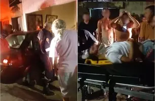 Homem fica ferido após carro colidir com outro veículo e invadir casa em Teresina (Foto: Reprodução)