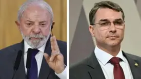 Lula e Flávio Bolsonaro (Foto: Reprodução)
