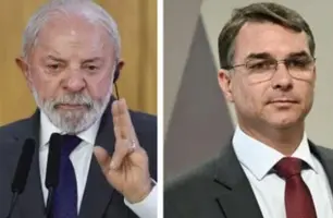 Lula e Flávio Bolsonaro (Foto: Reprodução)