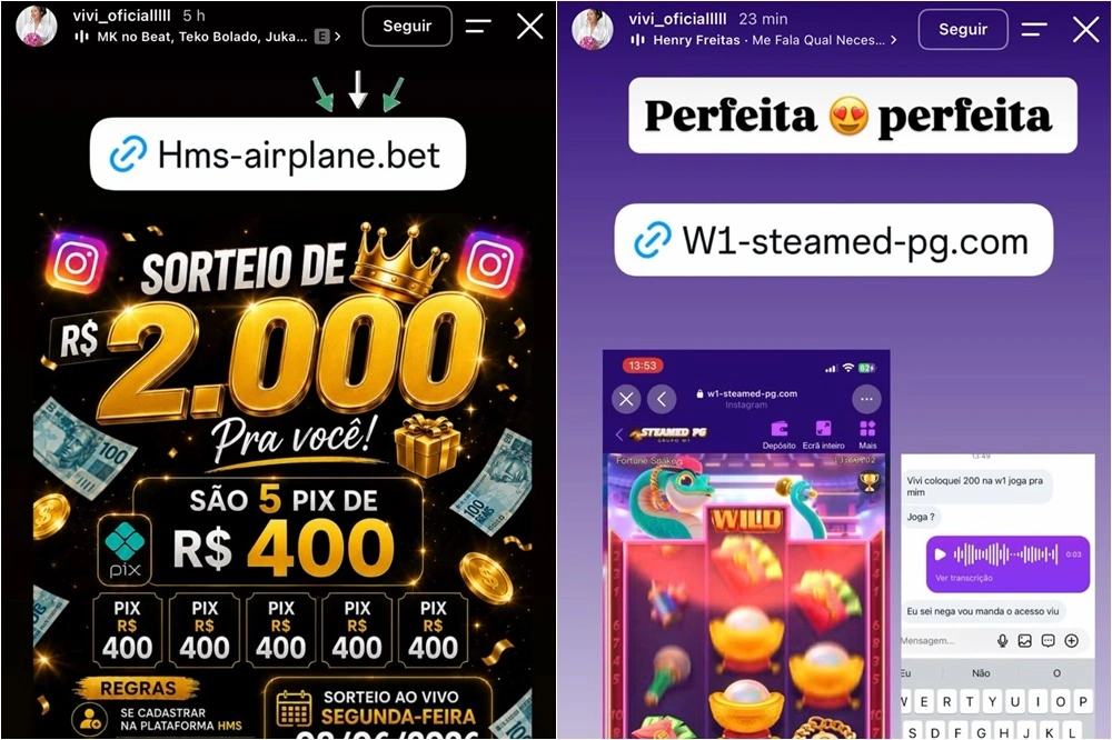 Mal saiu da prisão, influencer Letícia Ellen divulga perfil que promove 'Tigrinho'