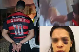 Mecânico filmado agredindo esposa tem prisão revogada e caso gera revolta (Foto: Reprodução)