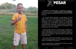Menino morre afogado durante mutirão de limpeza de açude em Miguel Alves (Foto: Reprodução)