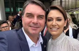 Michelle e Flávio Bolsonaro (Foto: Reprodução/ Instagram)