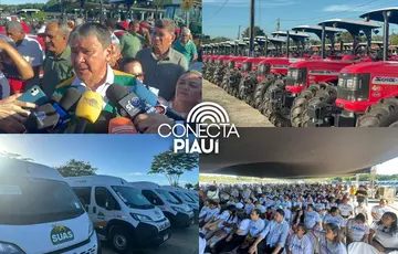 Ministro Wellington Dias realiza entrega histórica de veículos e tratores no Piauí