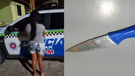 Mulher é presa suspeita de esfaquear o próprio companheiro em Pio IX (Foto: Divulgação/GPM Pio IX)