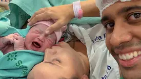 Nasceu em Teresina, Maria, filha do querido casal Téssio Tores e Priscilla Andrade (Foto: Instagram)