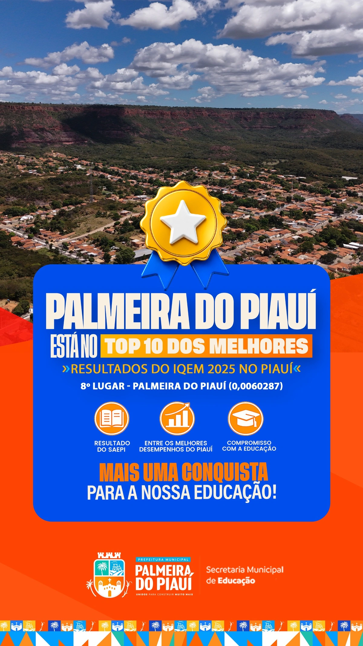Palmeira do Piauí conquista 8º lugar em ranking estadual de educação