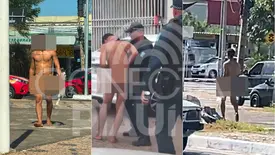 'Peladão' é detido após desfile com bíblia na mão no Centro de Teresina (Foto: Reprodução)
