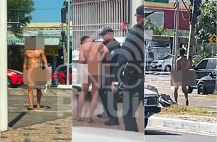 'Peladão' é detido após desfile com bíblia na mão no Centro de Teresina (Foto: Reprodução)