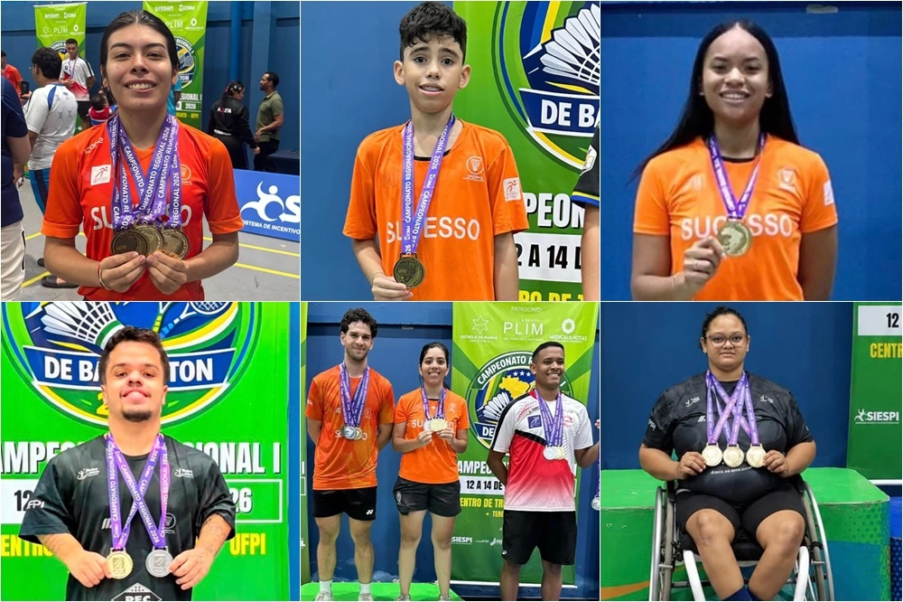 Piauí conquista 97 medalhas no Campeonato Regional de Badminton e Parabadminton