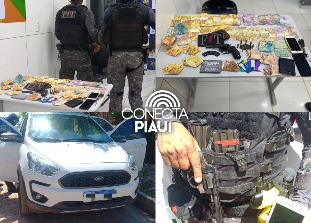 PM prende dois suspeitos, apreende arma e mais de R$ 5 mil em Timon