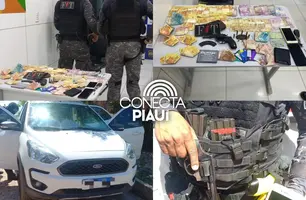 PM prende dois suspeitos, apreende arma e mais de R$ 5 mil em Timon (Foto: Reprodução)