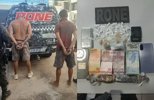 PM prende dois suspeitos e apreende drogas na zona Sul de Teresina (Foto: Reprodução)
