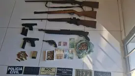 Polícia apreende arsenal e conduz dois suspeitos no Sul do Piauí (Foto: Reprodução)