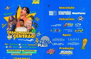 Praça Pedro II terá transmissão de Brasil x Escócia com telão e atrações culturais (Foto: Reprodução)