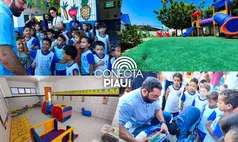 Prefeito Francisco Emanuel entrega kits e novos espaços em Escolas de Parnaíba