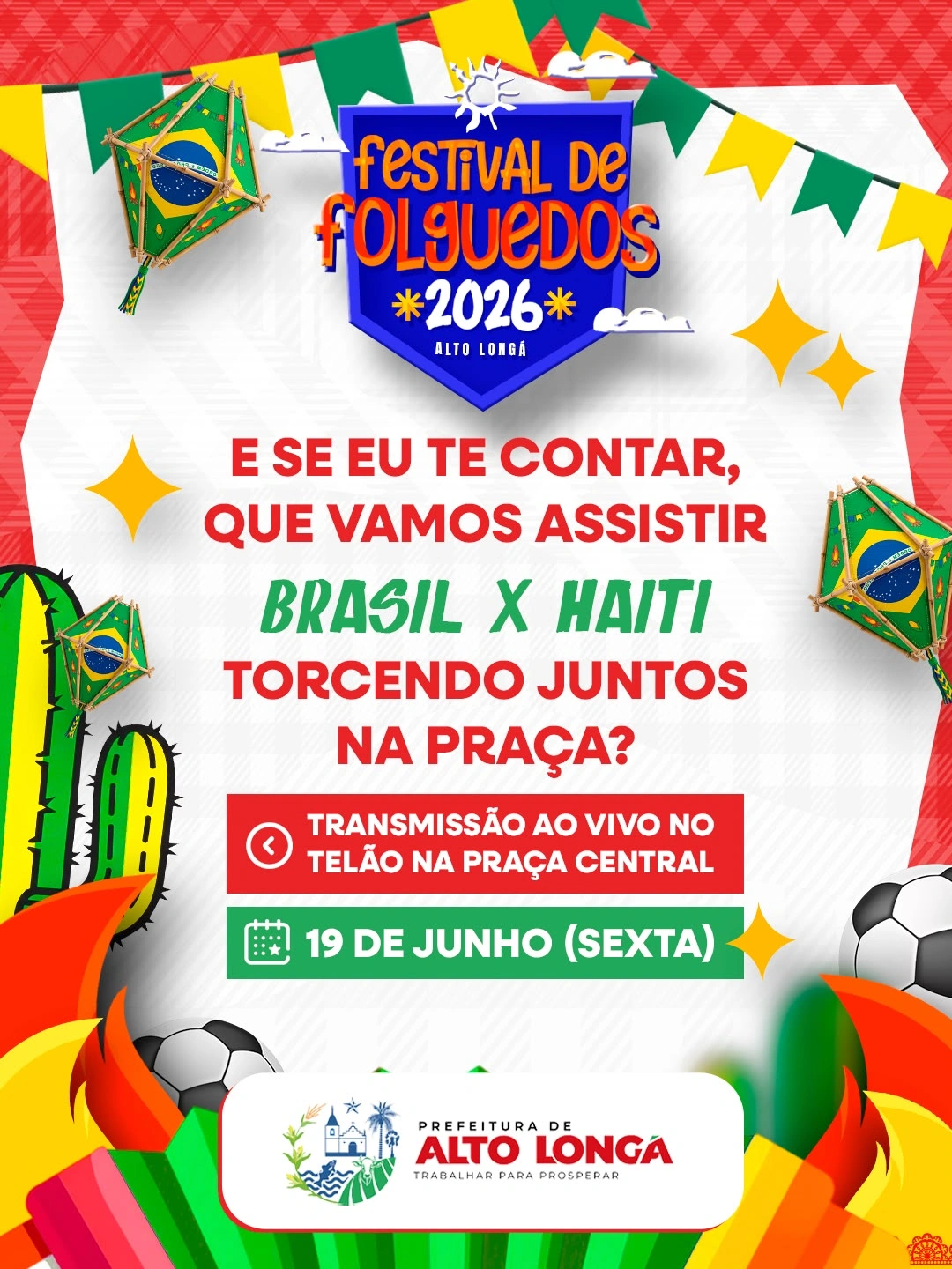 Prefeitura de Alto Longá divulga programação especial do Festival de Folguedos