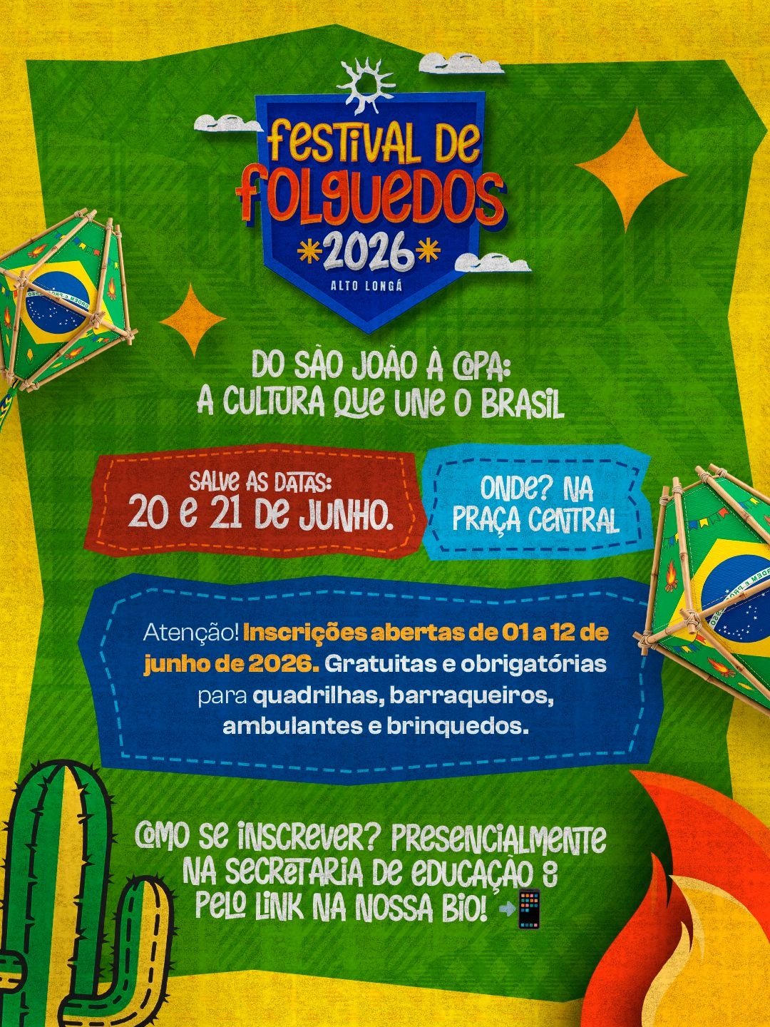 Prefeitura de Alto Longá divulga regulamento do II Festival de Folguedos