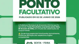 Prefeitura de Amarante decreta ponto facultativo nesta sexta-feira (Foto: Reprodução)
