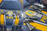 PRF apreende três fuzis e prende suspeito durante fiscalização na BR-316 em Picos
