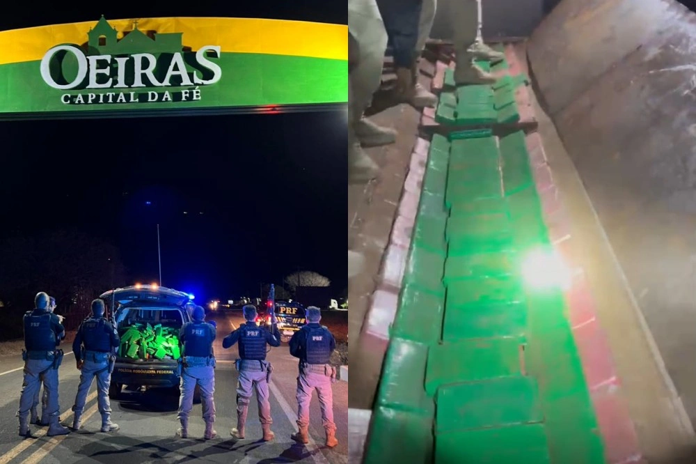 PRF intercepta carreta com 450 kg de cocaína escondidos em carga de milho no Piauí