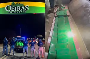 PRF intercepta carreta com 450 kg de cocaína escondidos em carga de milho no Piauí (Foto: Reprodução)
