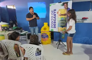 Projeto que conscientiza sobre descarte correto do óleo de cozinha é lançado na Pedra do Sal (Foto: Reprodução)