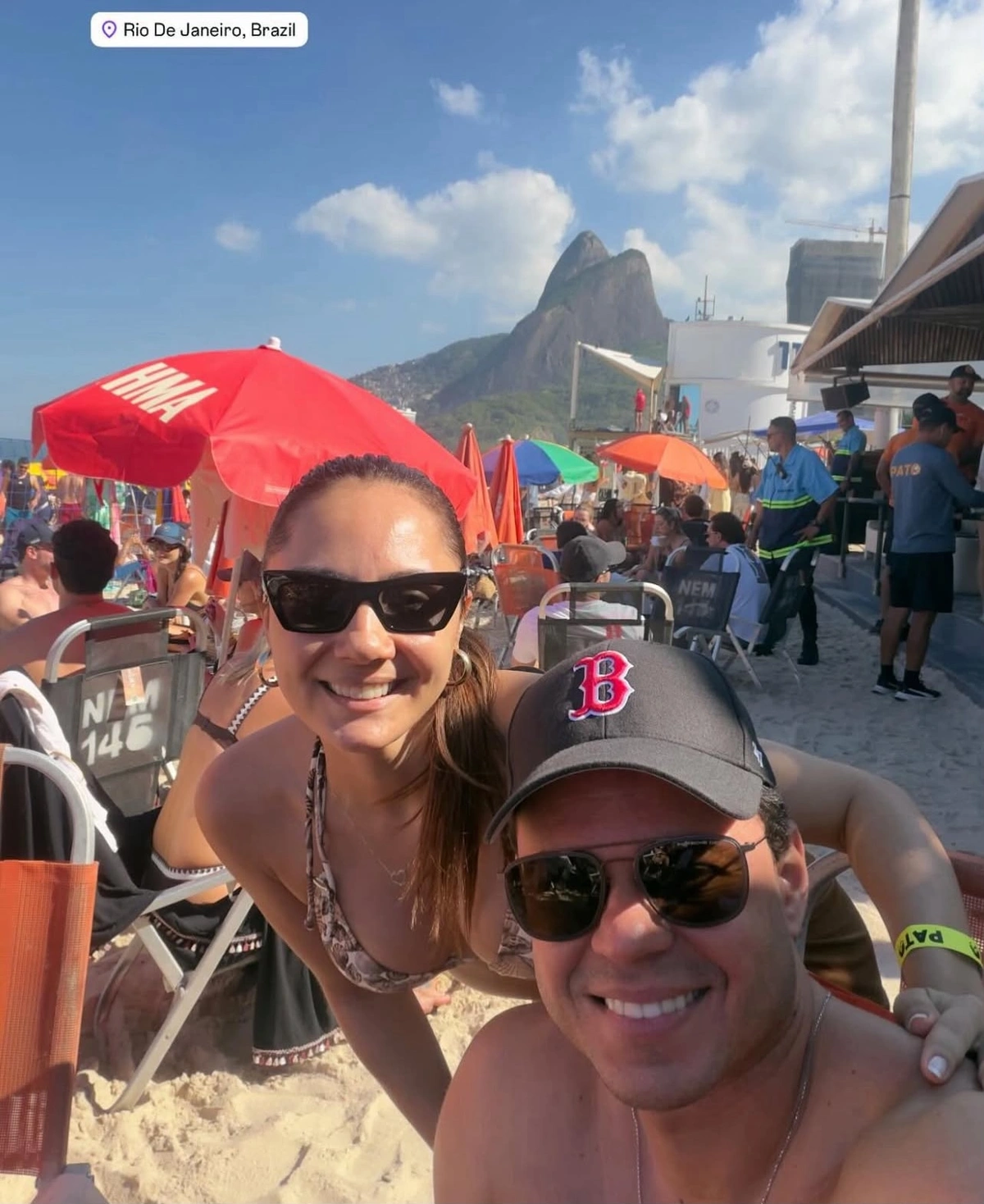 Querido casal Marco Andre Araujo e Ludmila Brasileiro estiveram no Rio de Janeiro