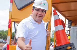 Rafael Fonteles visita obras e inaugura asfalto em municípios da região de São João do Piauí nesta segunda (22) (Foto: Reprodução)
