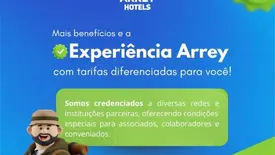 Rede Arrey Hotels oferece tarifas especiais para parceiros e conveniados (Foto: Reprodução)