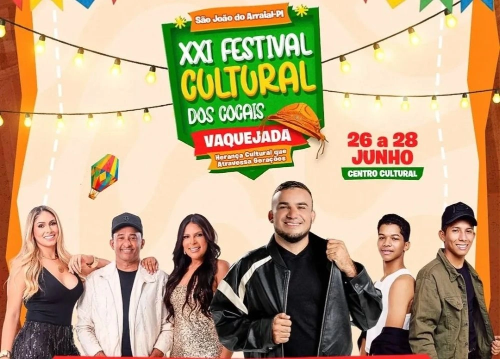 São João do Arraial divulga atrações do XXI Festival Cultural dos Cocais