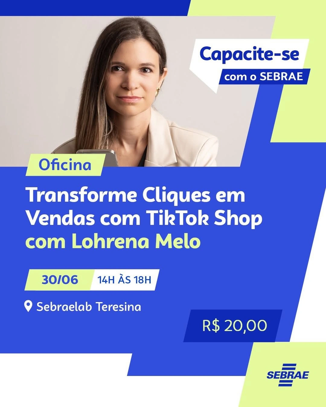 Sebrae Piauí abre oficina sobre vendas no TikTok Shop em Teresina
