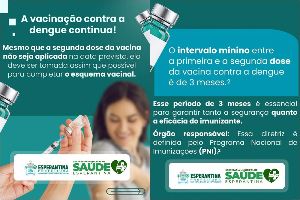 Secretaria de Saúde reforça imunização contra dengue em Esperantina