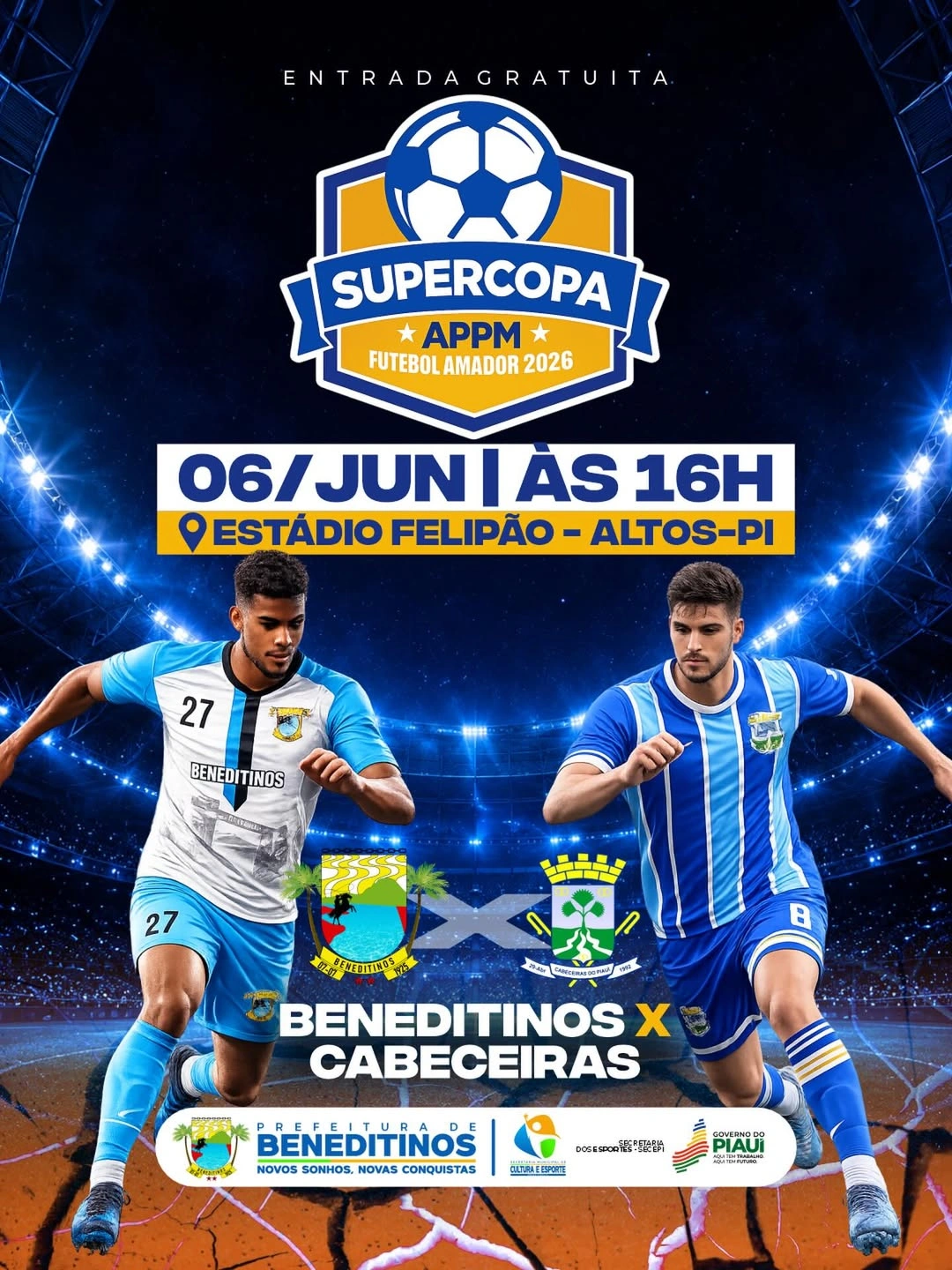 Seleção de Beneditinos estreia na Supercopa APPM de Futebol Amador 2026