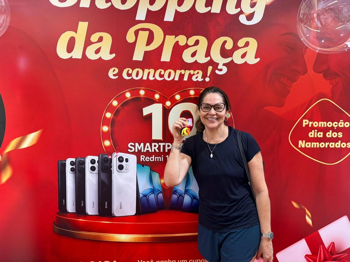 Shopping da Praça Pedro II sorteia jantar e 10 smartphones no Dia dos Namorados