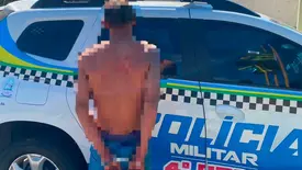 Suspeito de agredir grávida é preso e desacata policiais em Pio IX (Foto: Divulgação/PM-PI)
