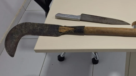 Suspeito de ameaçar a própria irmã com foice e faca é detido em Marcolândia (Foto: Reprodução)