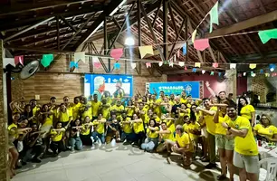 Time do Trabalho promove encontro durante jogo do Brasil x Escócia em Teresina (Foto: Reprodução)