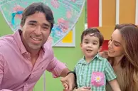 Tomaz, filho do Marden Menezes e da Mariel Oliveira em noite de festa junina