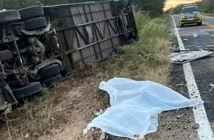 Tragédia no Ceará: sete atletas morrem após ônibus capotar em rodovia (Foto: Reprodução)