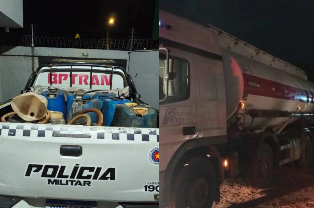 Trio é preso suspeito de furtar combustível de caminhões-tanque em Teresina