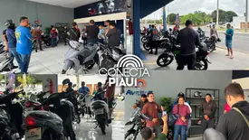 1ª Caravana dos Guerreiros da Rua reúne motoboys em dia de lazer em Timon (Foto: Conecta Piauí)