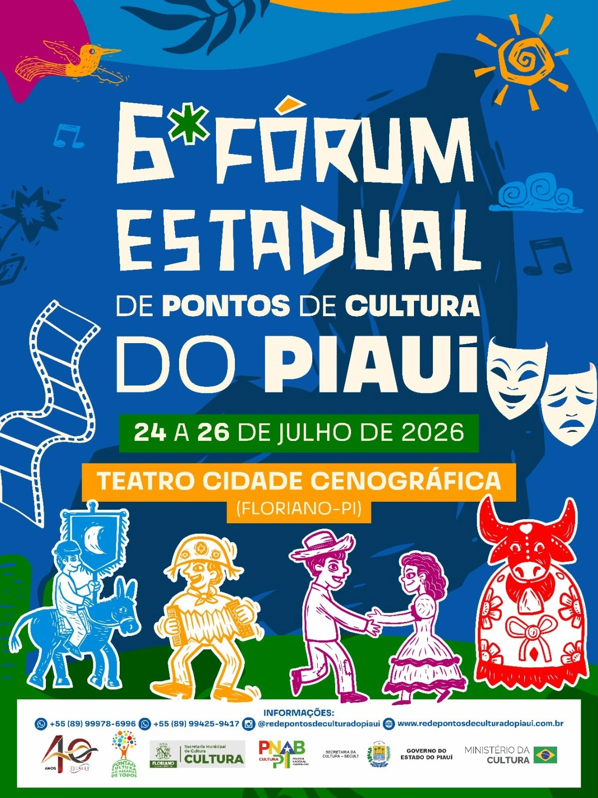 6º Fórum Estadual dos Pontos de Cultura do Piauí debaterá formação, inovação e sustentabilidade cultural