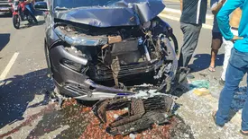 Acidente envolvendo três veículos deixa motoristas feridos na zona Sul de Teresina (Foto: Repórter 12/Conecta Piauí)