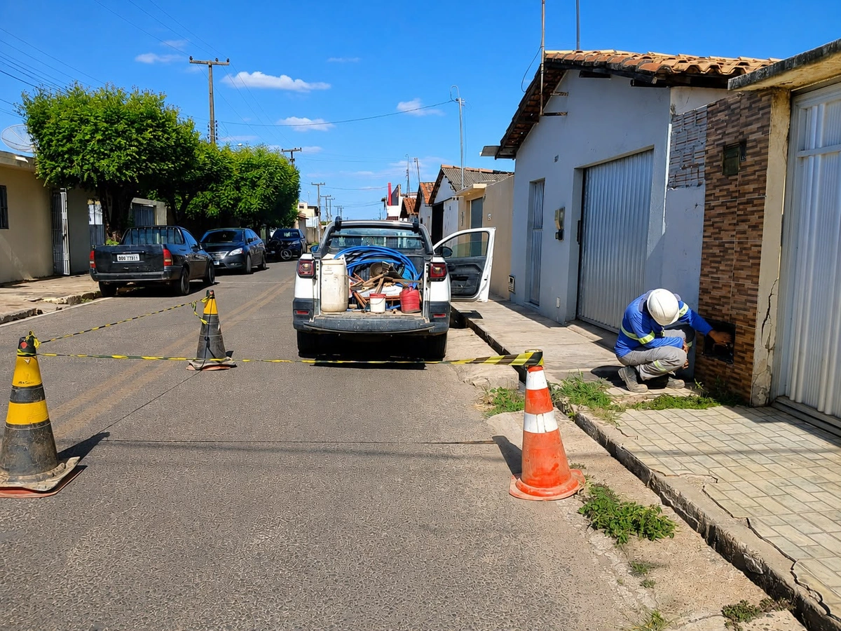 Águas do Piauí intensifica mutirão de novas ligações de água em Valença do Piauí, Simões e Picos