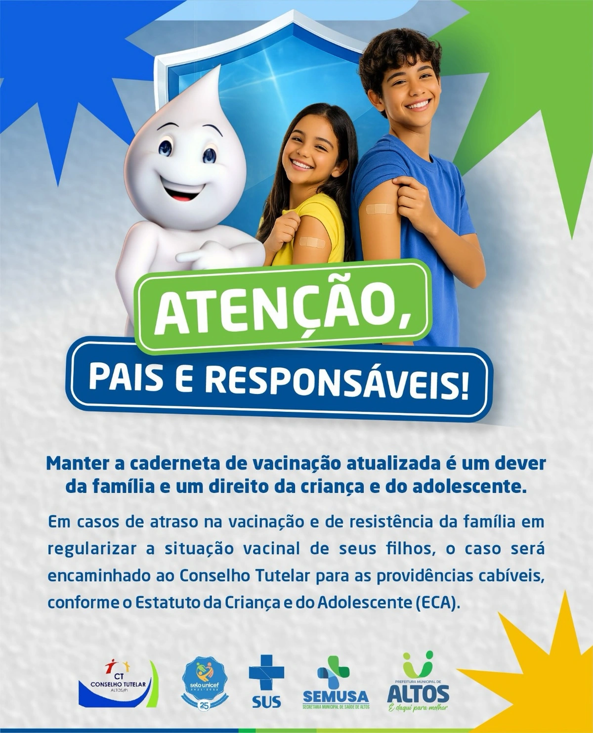 Altos reforça vacinação com ações nas escolas e comunidades do município